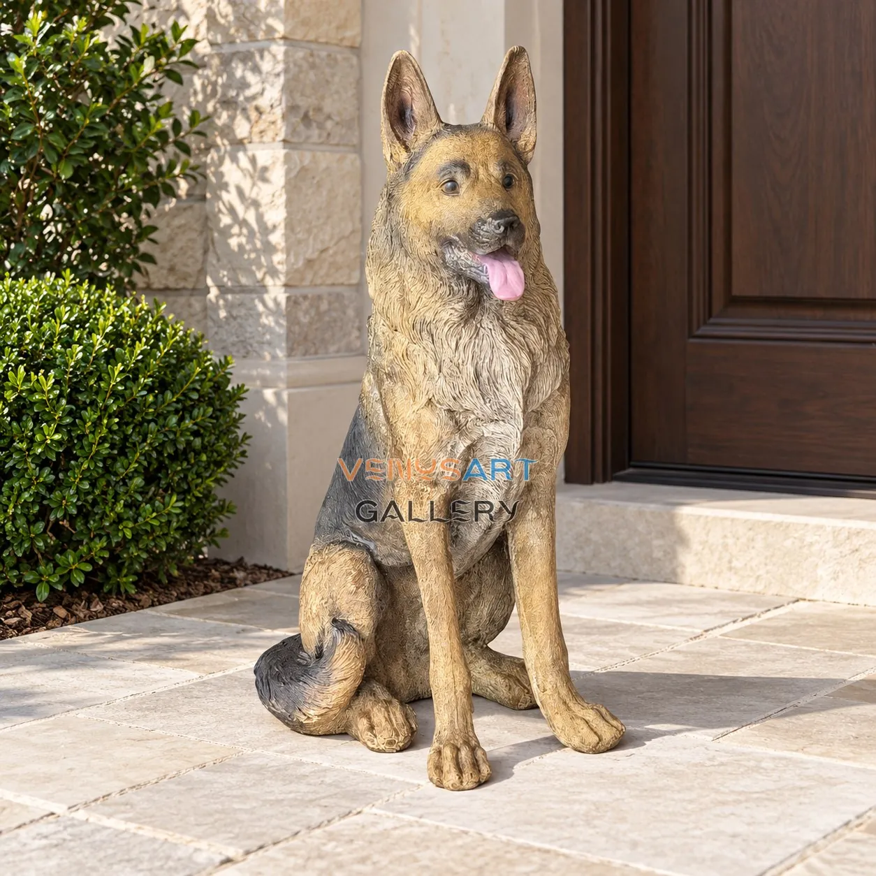 Sitzender Schäferhund