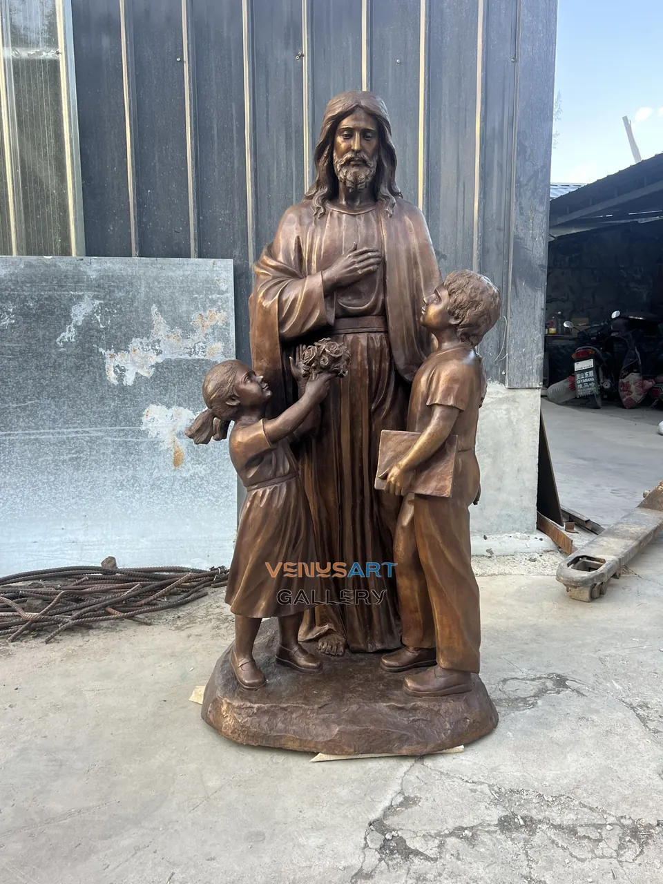 Jesus with Children Sculpture — product photograph 2 showing the reference form and finish