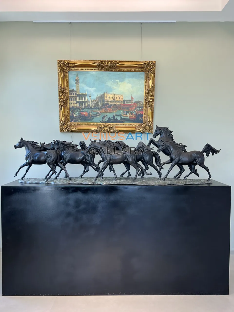 Long Sculpture of Running Horses — product photograph 1 showing the reference form and finish