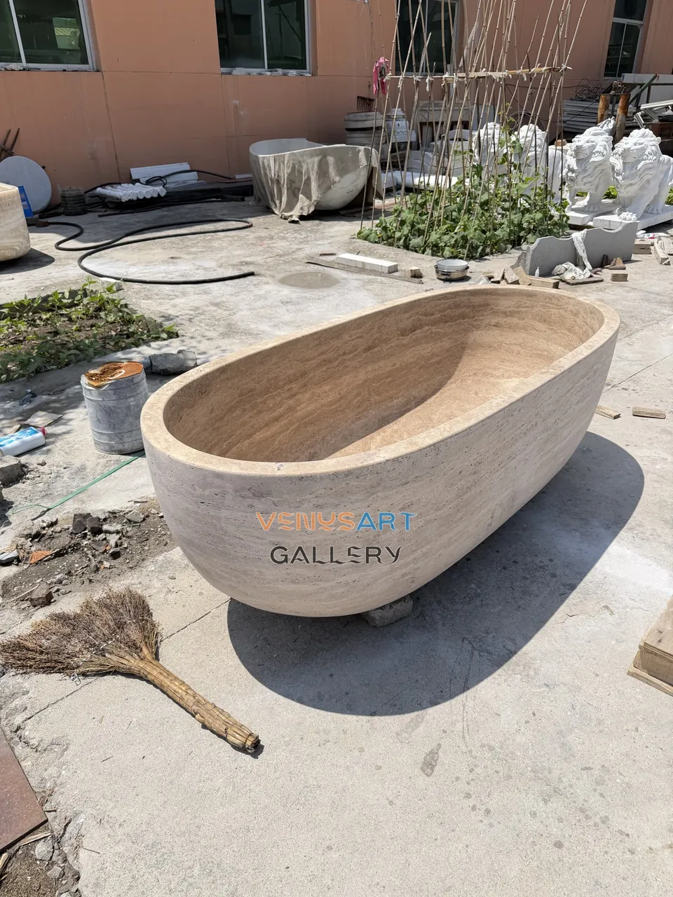 Warm Stone Raised End Bathtub — product photograph 1 showing the reference form and finish