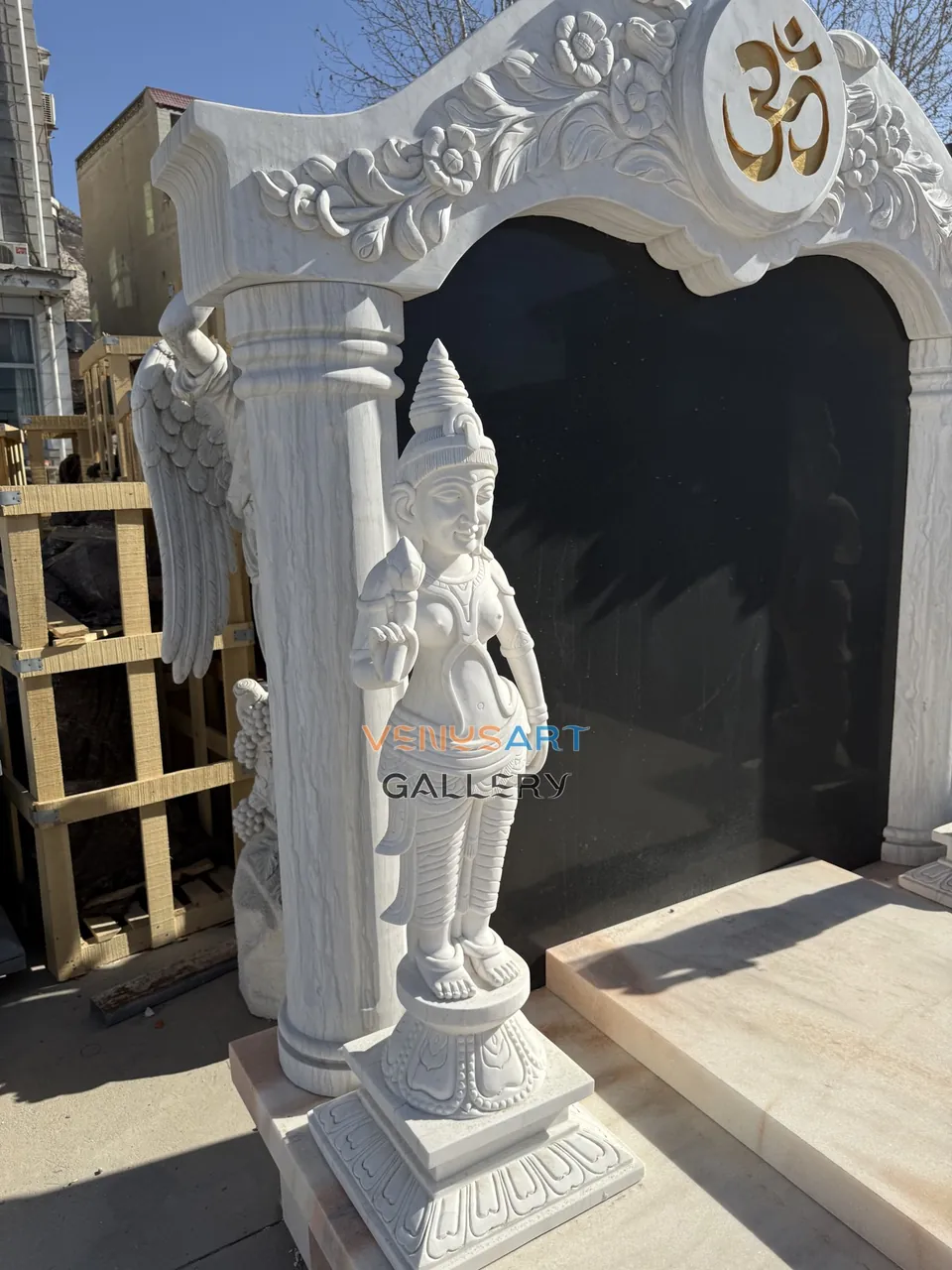 Figural Column Arch Memorial Ensemble — product photograph 4 showing the reference form and finish