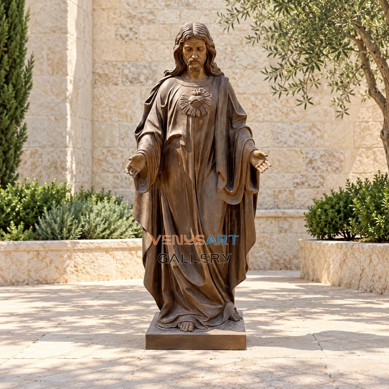 Sacred Heart Jesus Sculpture — placement concept, not an installed project