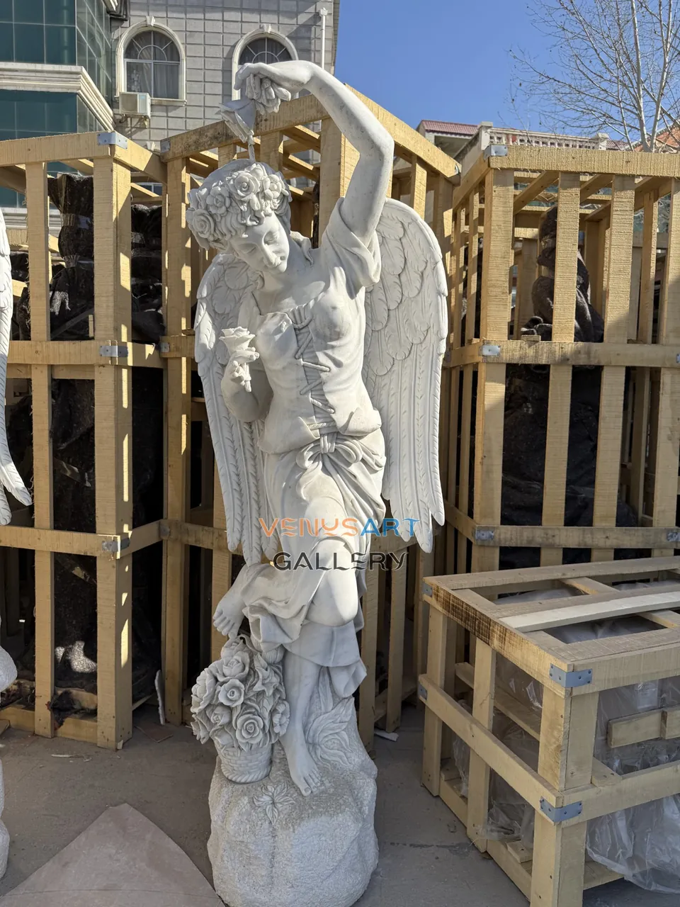 Winged Shield Bearing Figure — product photograph 1 showing the reference form and finish