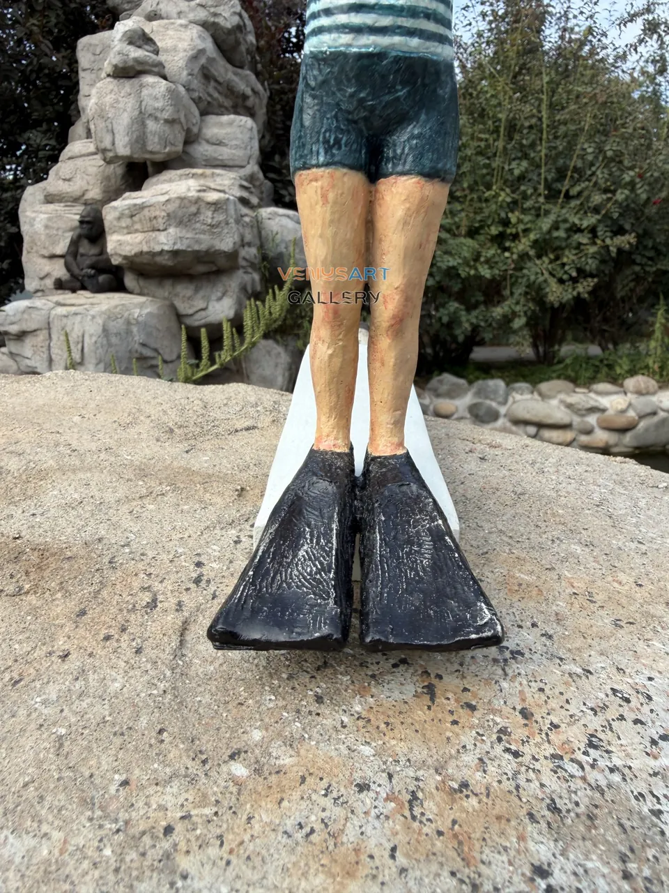 VT-046 diving child sculpture product photograph, view 5
