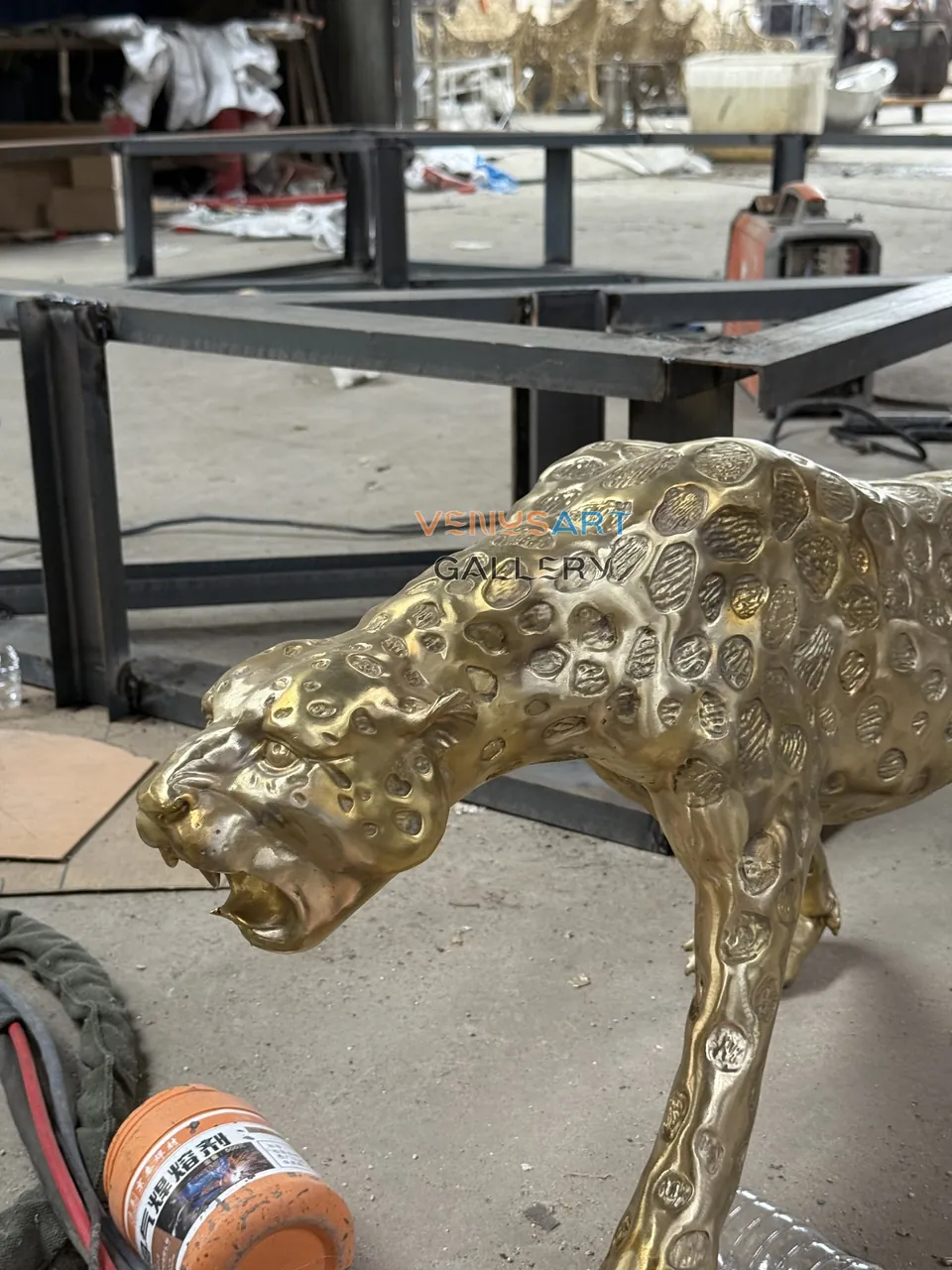 Walking Leopard Sculpture — product photograph 3 showing the reference form and finish