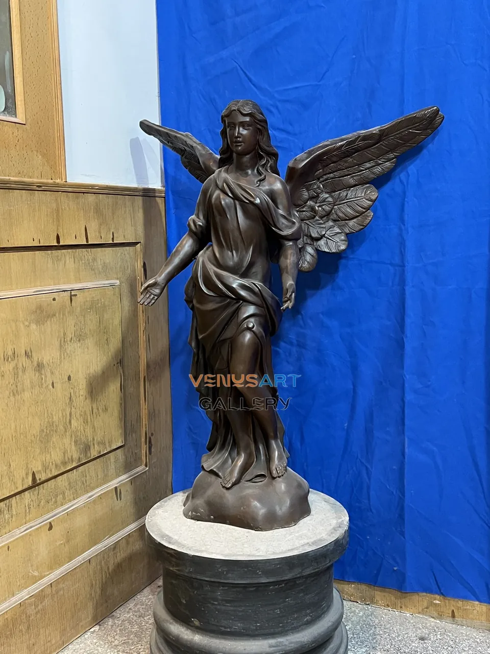 Robed Angel with Open Hands Sculpture — product photograph 2 showing the reference form and finish