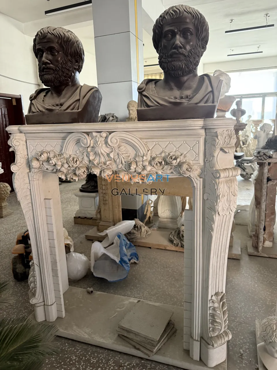 Garland Column Stone Fireplace Surround — product photograph 1 showing the reference form and finish