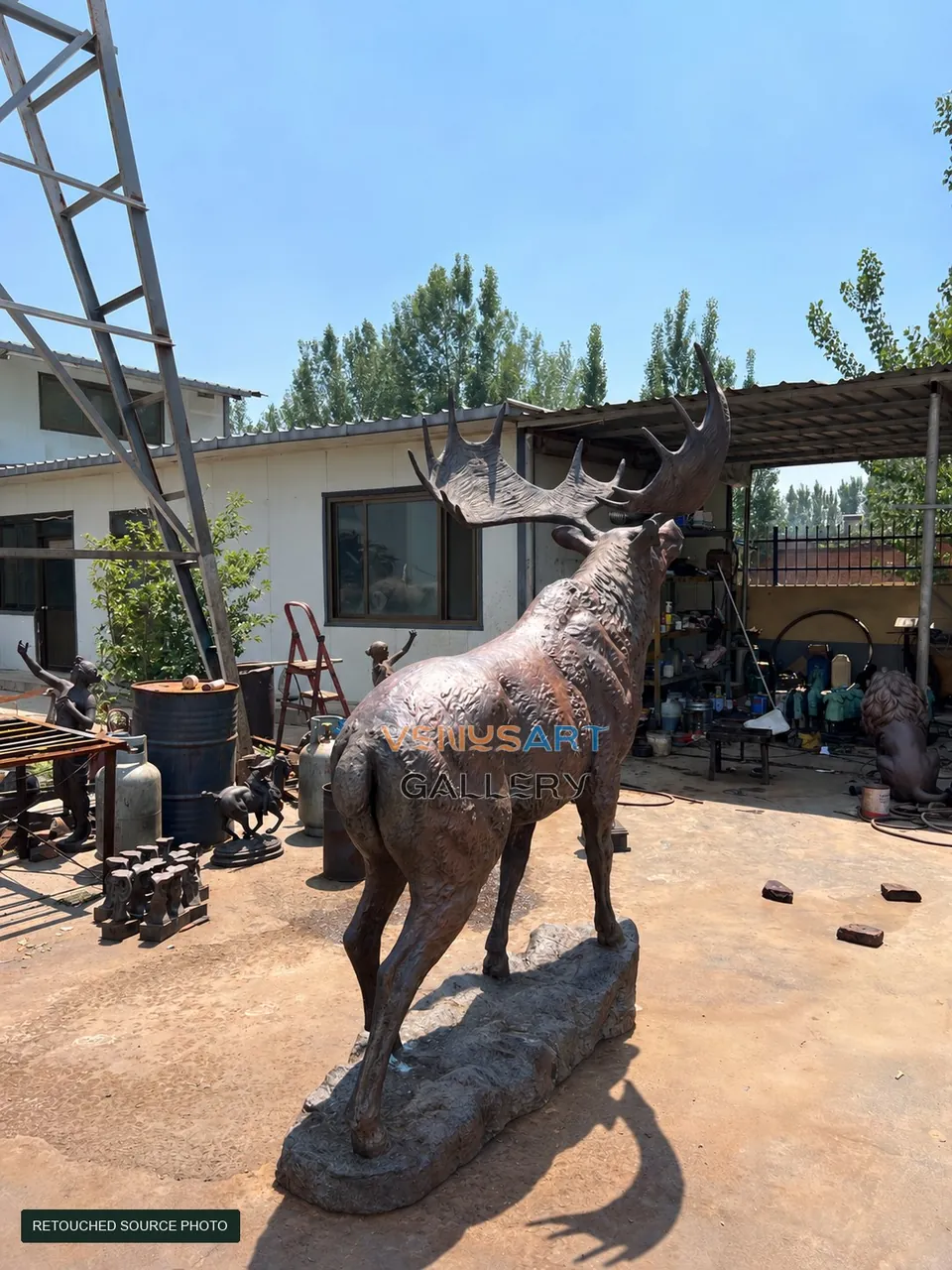 Standing Moose Sculpture — digitally retouched product photograph 2 showing the reference form and finish