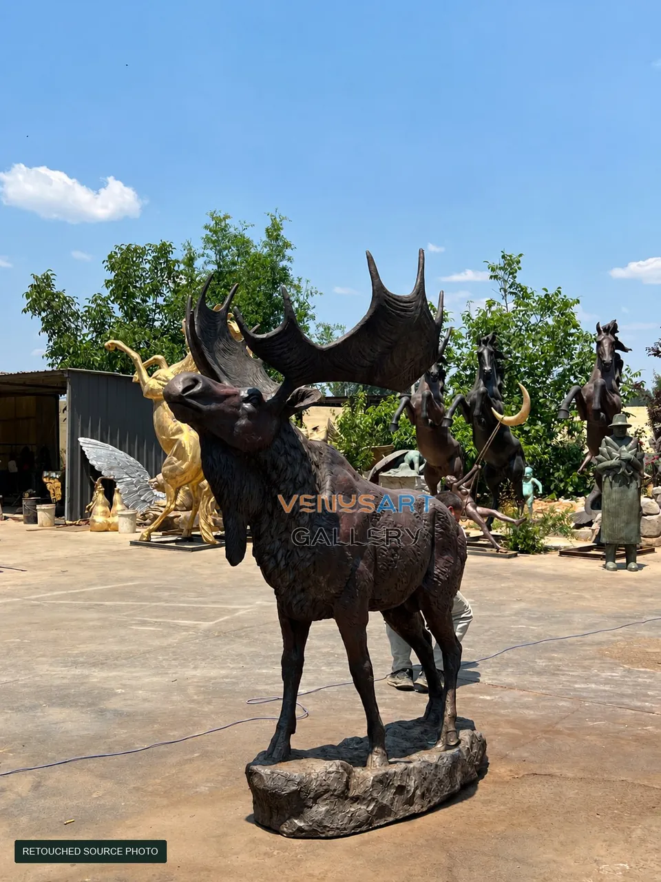 Standing Moose Sculpture — digitally retouched product photograph 3 showing the reference form and finish