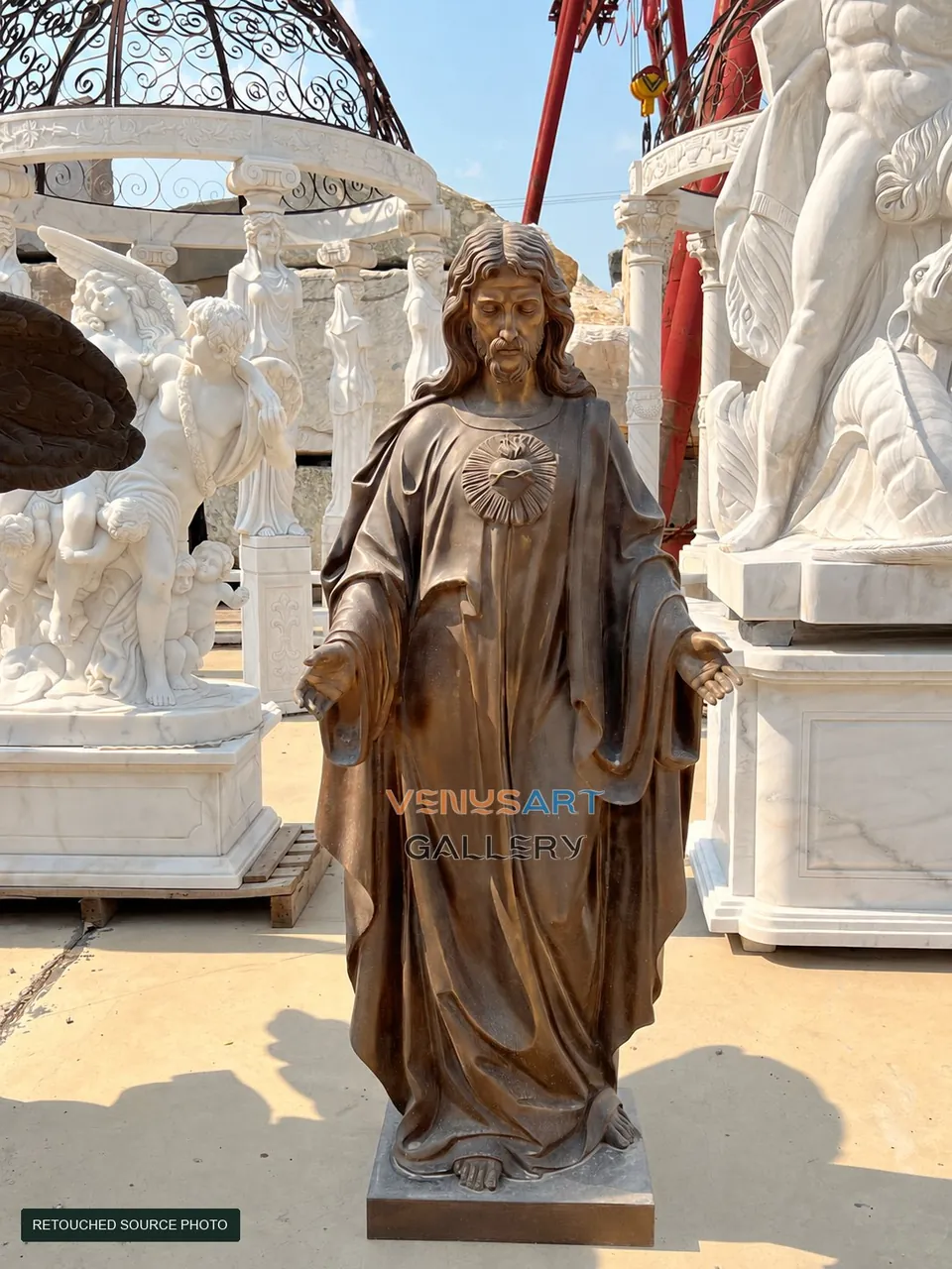 Sacred Heart Jesus Sculpture — digitally retouched product photograph 1 showing the reference form and finish