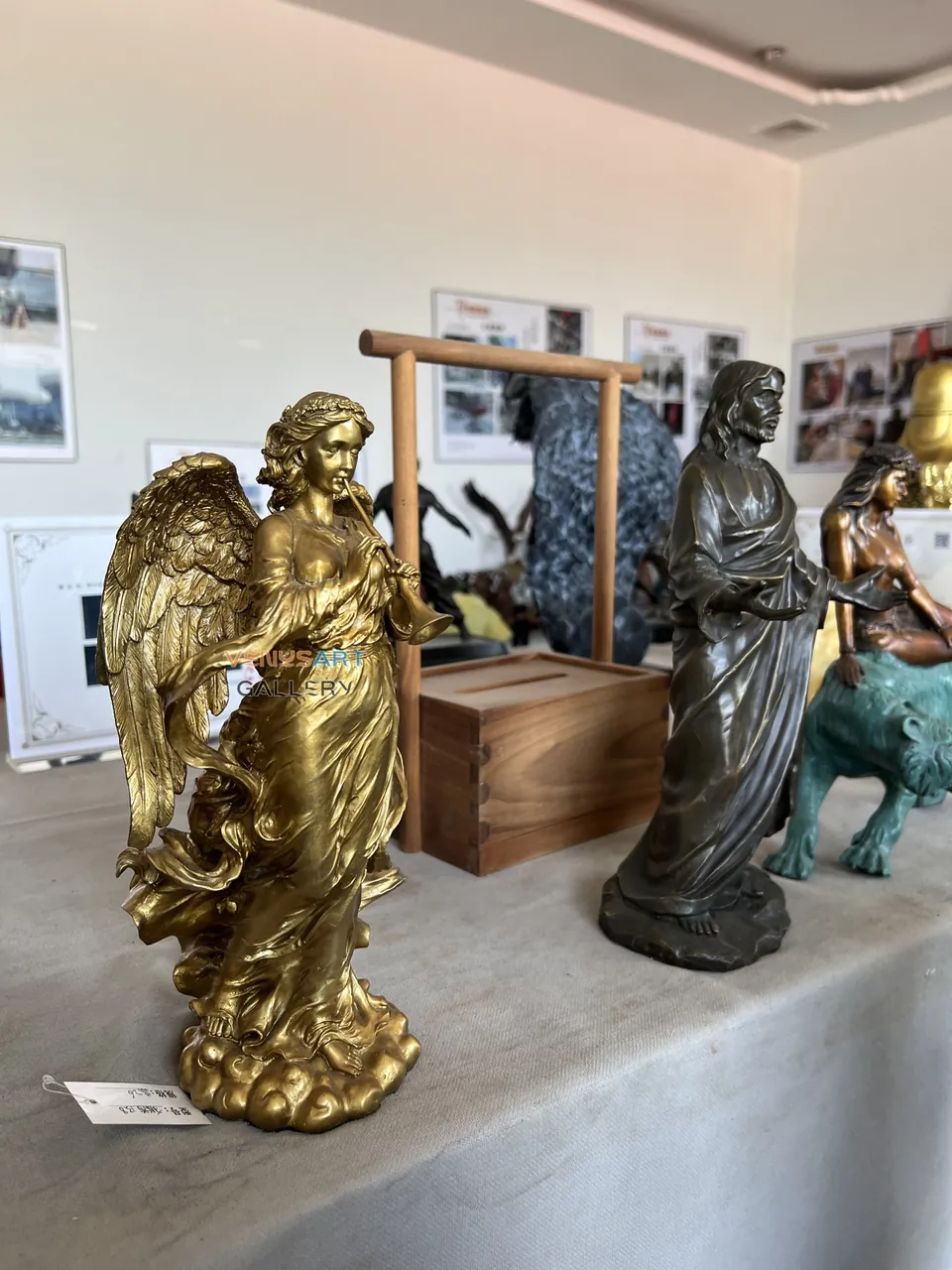 Golden Angel Playing Trumpet Sculpture — product photograph 1 showing the reference form and finish