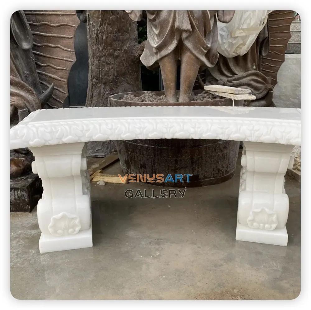 Curved Backless Stone Bench — product photograph 1 showing the reference form and finish