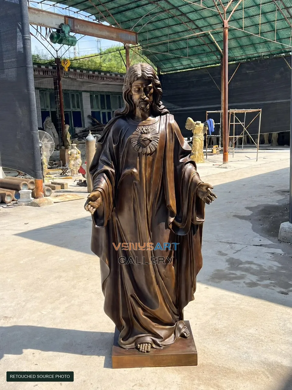 Sacred Heart Jesus Sculpture — digitally retouched product photograph 3 showing the reference form and finish
