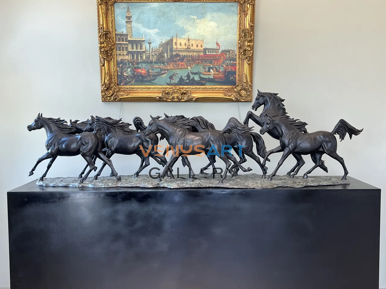 Long Sculpture of Running Horses — product photograph 2 showing the reference form and finish