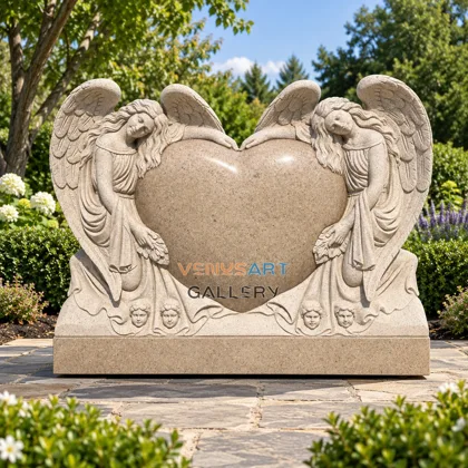 Two Tone Angel Heart Memorial