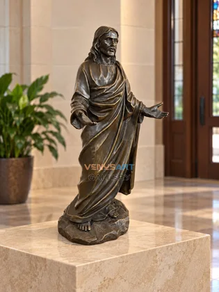 Standing Jesus with Open Arms Sculpture