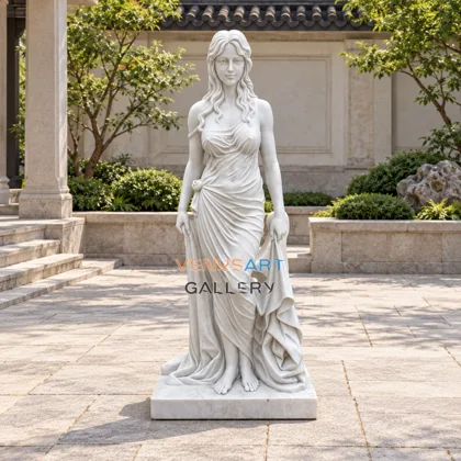 Veiled Standing Woman Figure