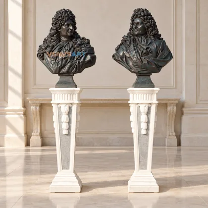 Draped Curly Hair Portrait Bust Collection