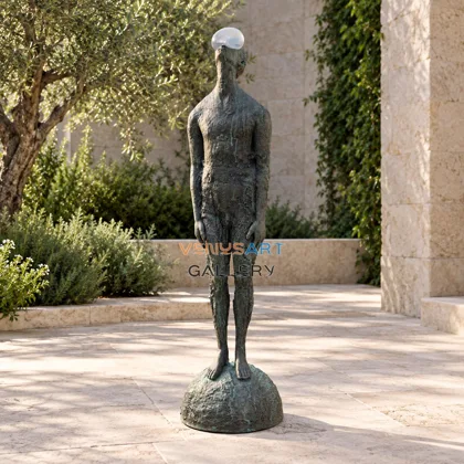Upward Looking Abstract Figure Sculpture