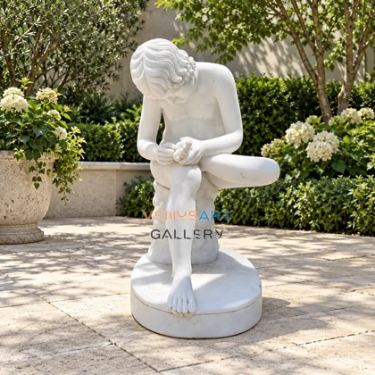 Kneeling Angel Holding Flowers