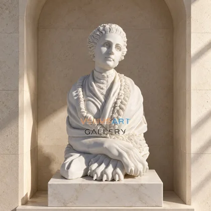 Classical Bust with Crossed Hands