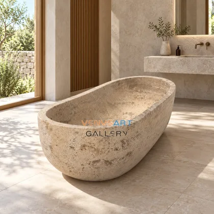 Natural Texture Stone Bathtub