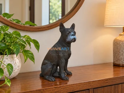 Seated Short Nose Dog Figurine