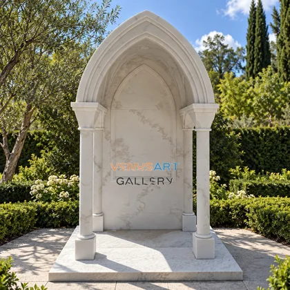 Gothic Pointed Arch Memorial Niche